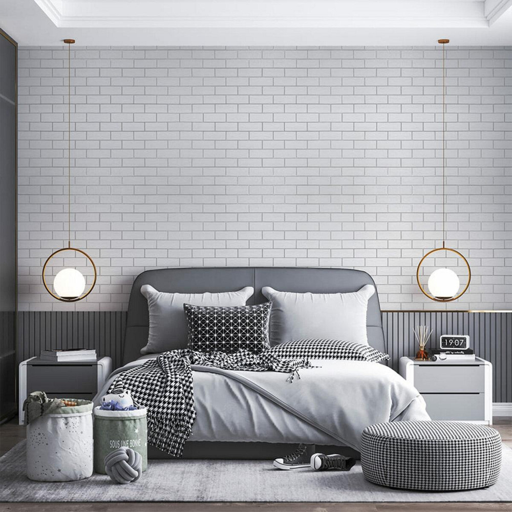 Панель стінова 700х700х4мм Біла цегла зі сріблом SW-00001502 Дніпро - фото 6