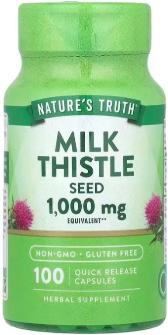 Расторопша (силимарин) Nature's Truth Milk Thistle Seed Extract 1000 мг 100 капсул Киев - изображение 1