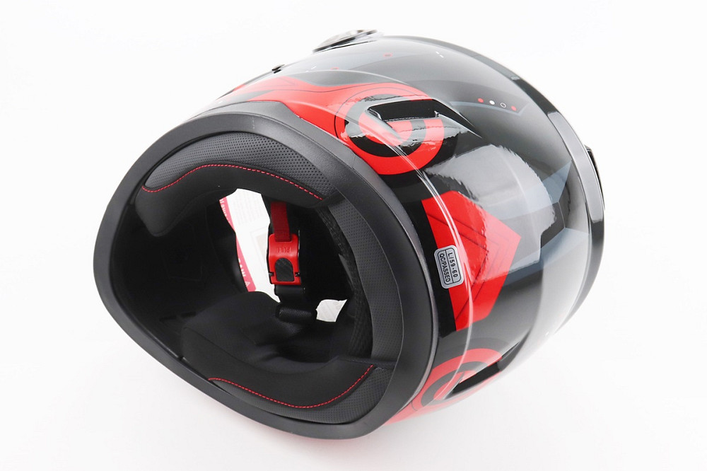 Шолом інтеграл, закритий BLD-М65 L (59-60см), ЧОРНИЙ/ЧЕРВОНО-СІРИЙ Київ - фото 2