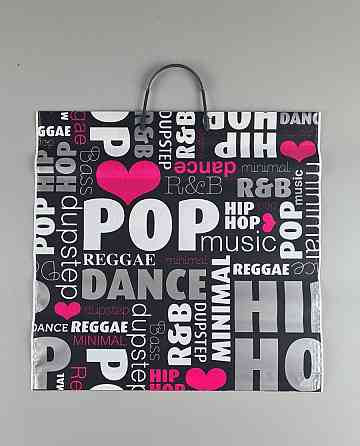 Полиэтиленовый пакет (40х40) с пластиковой ручкой 