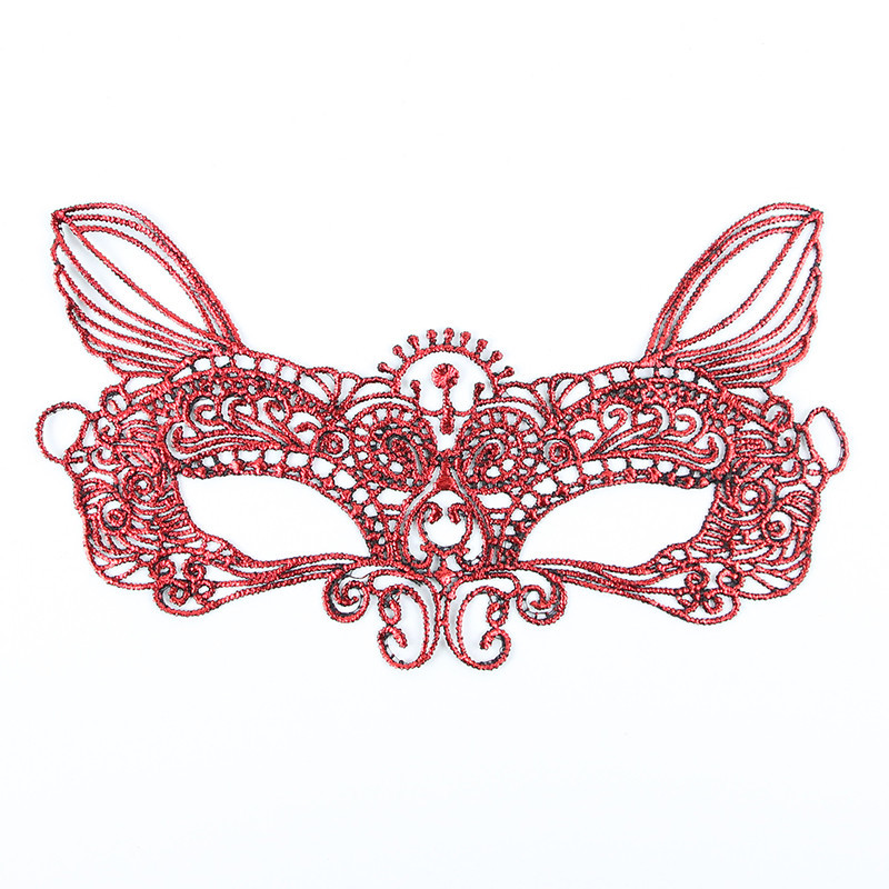 Маска маскарадная на завязках унисекс 19 на 9 см красный Киев - изображение 1