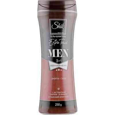 Гель для душу Shik 3 в 1 Men Extra Тonus 250 г (4820023368927) Вінниця