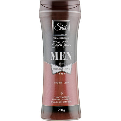 Гель для душу Shik 3 в 1 Men Extra Тonus 250 г (4820023368927) Вінниця - фото 1