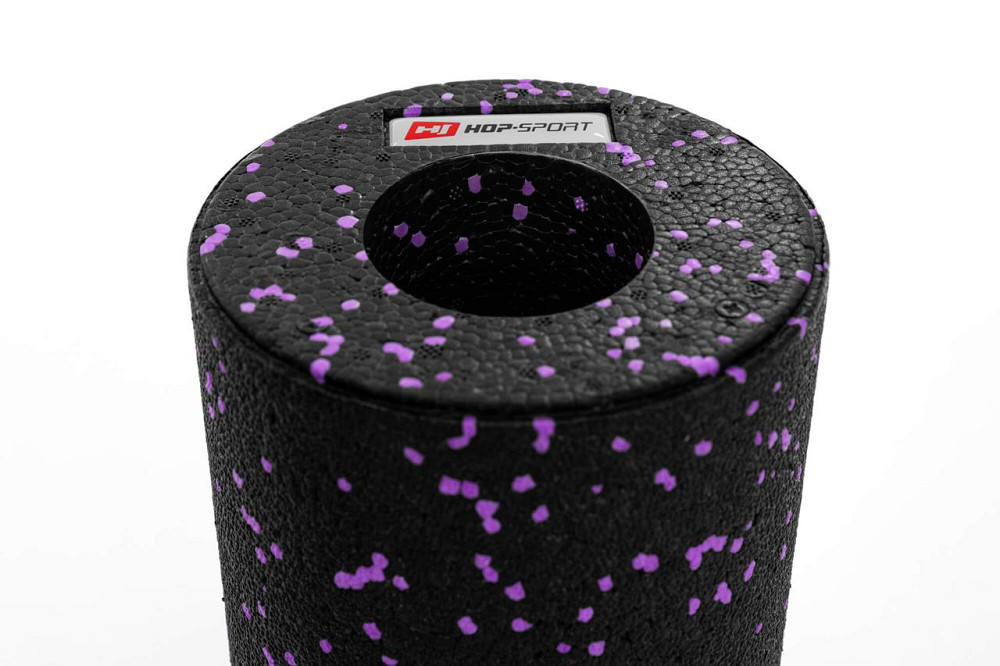 Роллер масажер (валик, ролик) гладкий Hop-Sport EPP 33см HS-P033YG чорно-фіолетовий Київ - фото 5