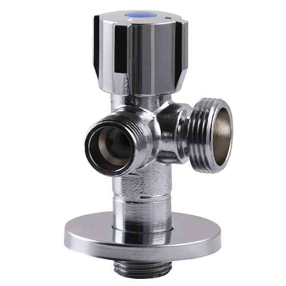 Кран кульовий кутовий подвійний SELBA 1/2″х 1/2″х3/4″ DOUBLE (SL1599) Луцк