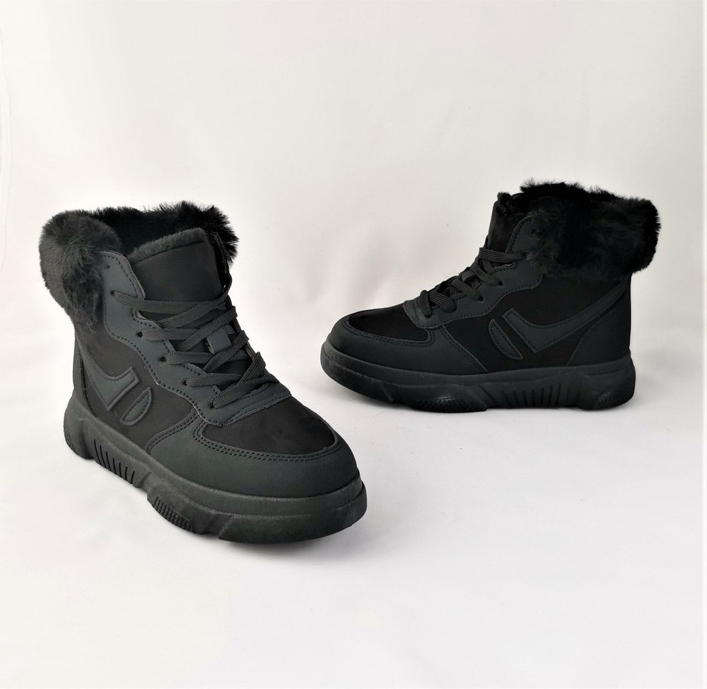 .Зимні Черевики Напівчоботи Жіночі Чорні з Мехом (розміри: 38) ВідеоОбзор — 910 Дніпро - фото 9