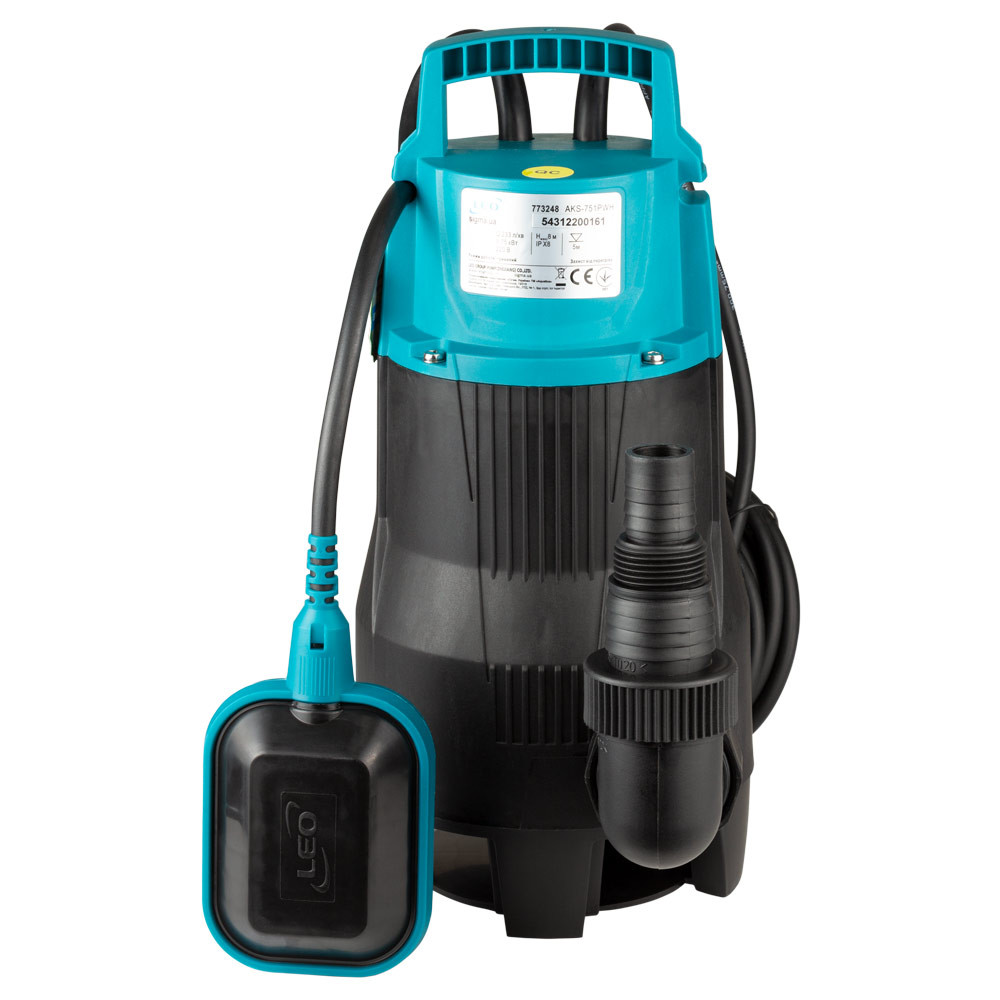 LEO Насос дренажный садовый 0.75кВт Hmax 8м Qmax 233л/мин LEO AKS-751PWH (773248) Коломия - фото 3