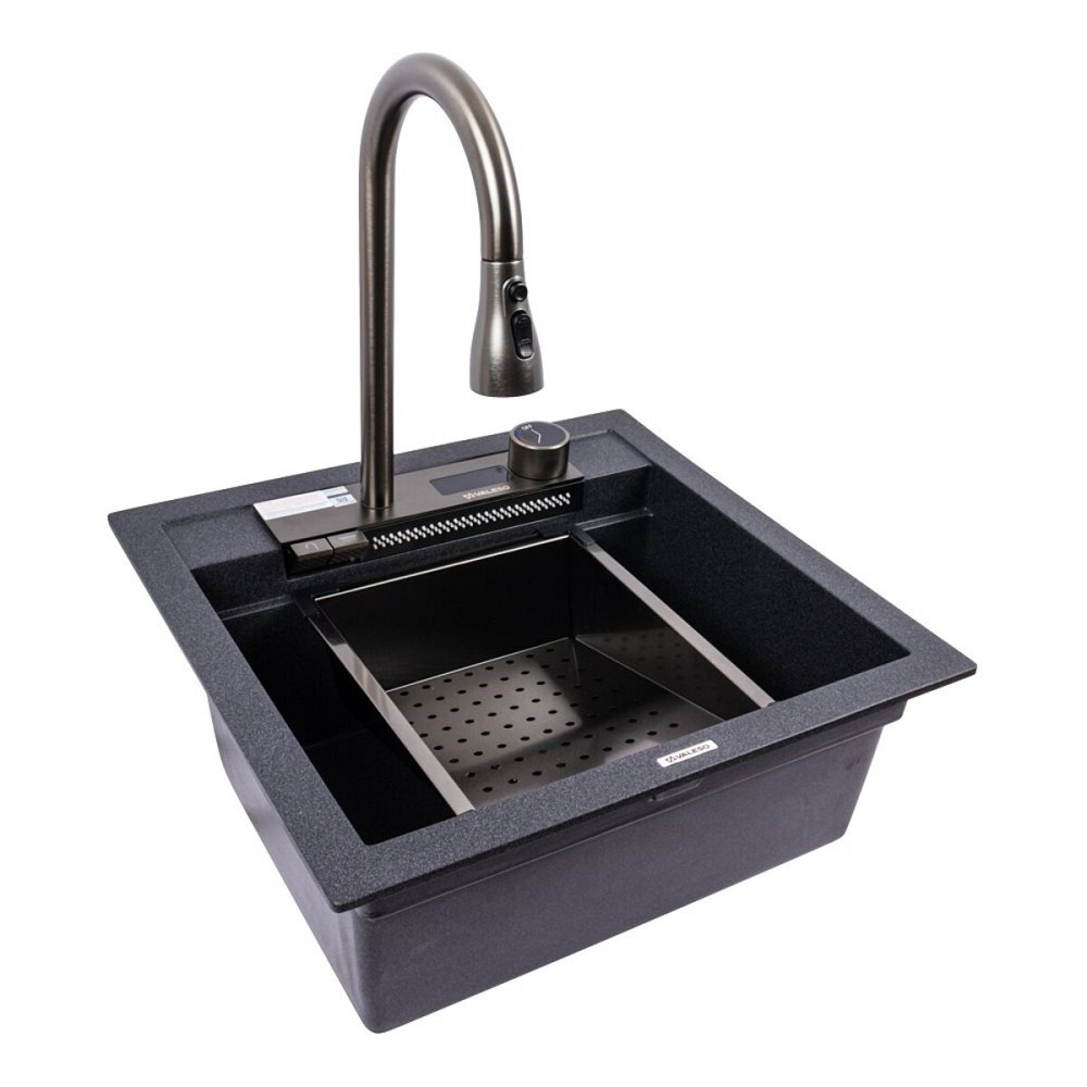 VALESO Гранітна мийка VALESO VIVA 5149 матова Карбон Коломыя - изображение 3