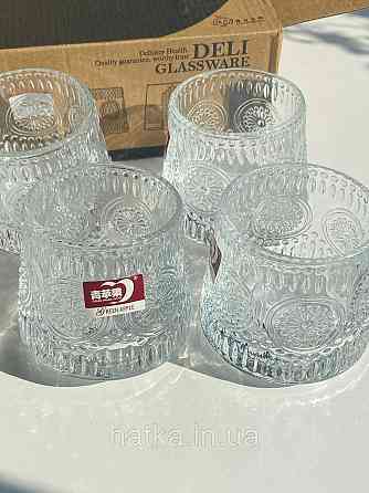 Набір склянок OLens "Тристан" 170 мл 6 шт 7х7,5 см товсте скло для дому та ресторанів 102-309 Київ