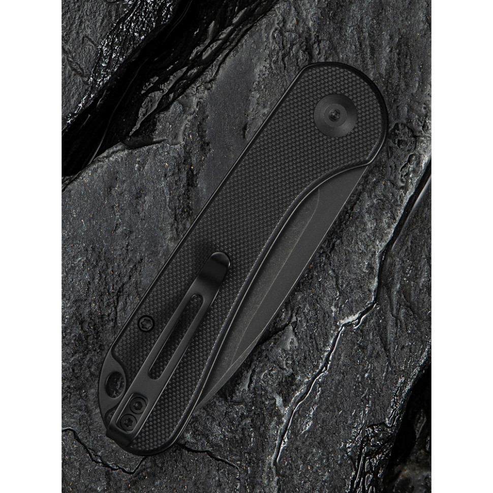 Ніж складаний кишеньковий Civivi Elementum Slip Joint, (7.5 см) 14C28N / G10 чорний Киев - изображение 14