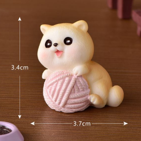 Миниатюрная фигурка Котик для флорариума, мини-сада 3.4 х 3.7 см Одесса