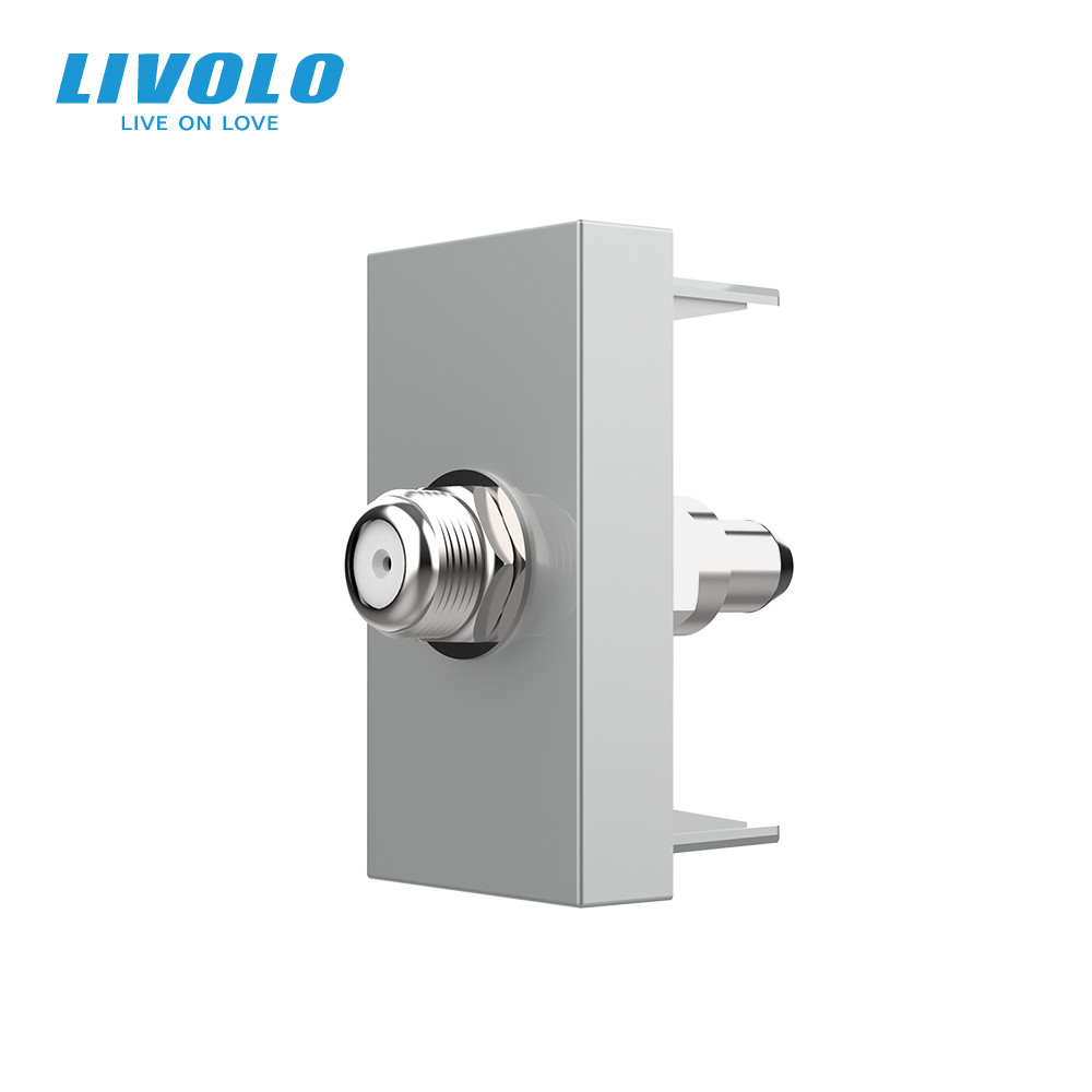 LIVOLO Супутникова розетка SAT LIVOLO, сіра, модуль 0.5 поста, для ресивера / антени (VL-FCSL-1 Коломия - фото 5