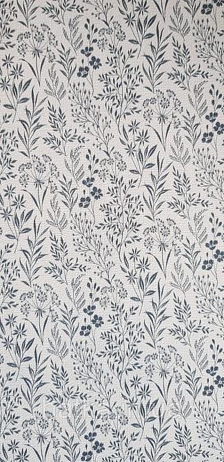 Шпалери вінілові на флізеліні Rasch County Living метрові квіти дрібні прованс сіро-блакитні на білому Київ - фото 6