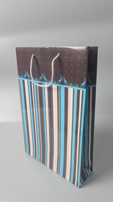 Большой бумажный пакет вертикальный  25/37/8(артBV-203) (12 шт) Харьков - изображение 1