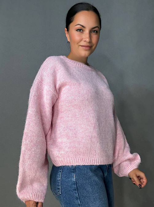 Свитер женский Fancy Matinee 6119 оверсайз меланж, розовый, one size Киев - изображение 8