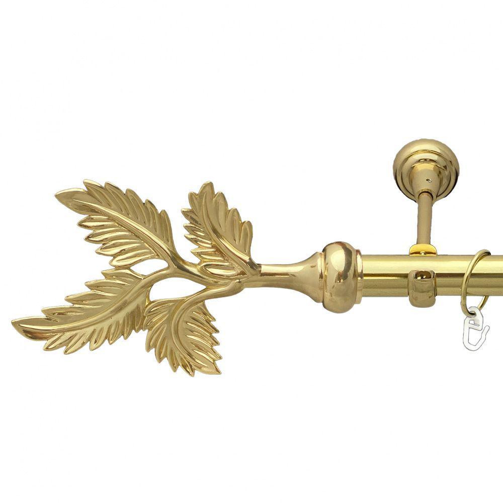 Карниз Orvit Папороть металевий однорядний відкритий Золото 25 мм 240 см (00-00012696) Львів - фото 1