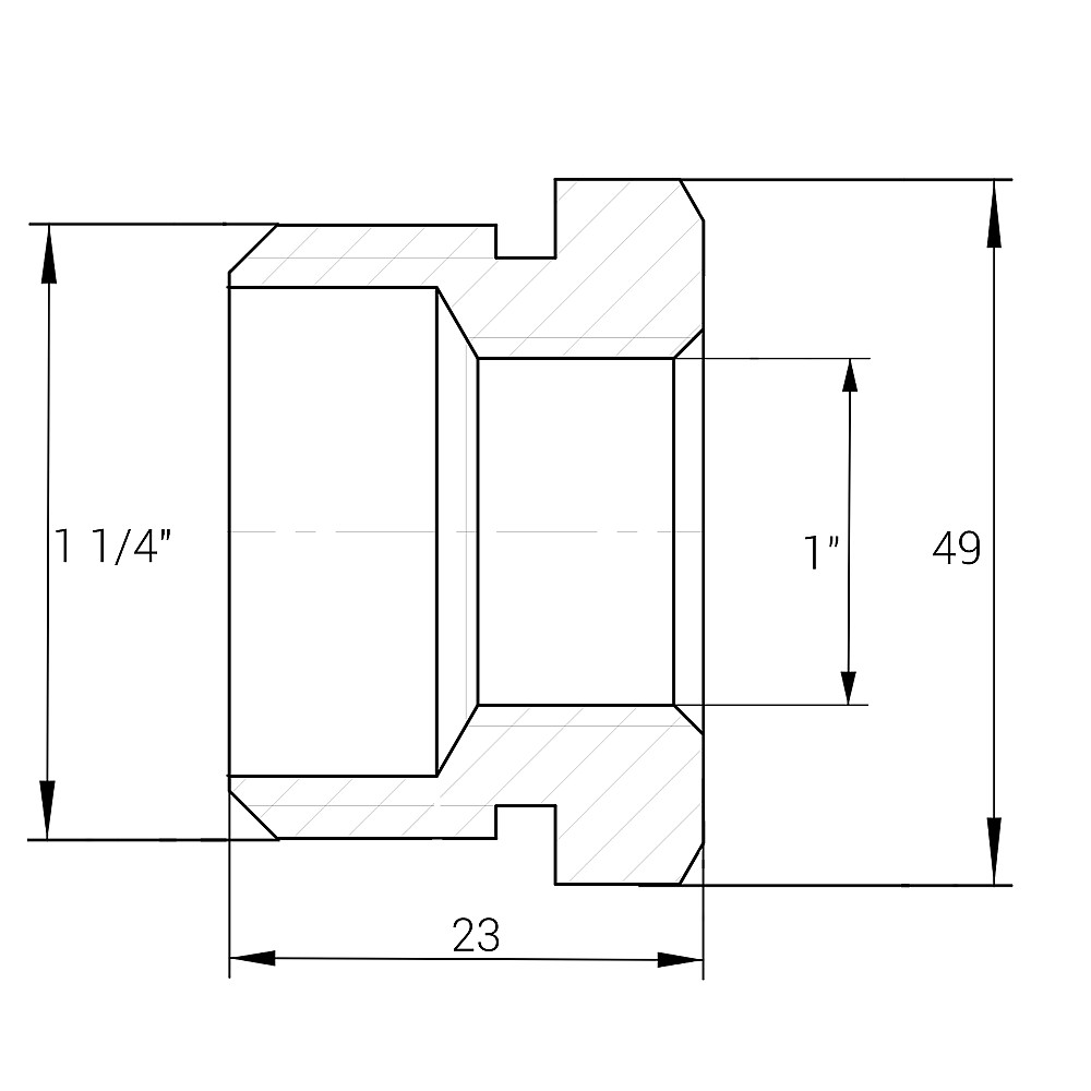 Футорка 1 1/4″х1″ЗВ нікельована NF653S OPTIMUM Тернополь - изображение 3