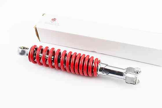 Амортизатор задній GY6/Honda - 280мм*d51мм (втулка 10мм / вилка 8мм) регул., червоний Киев