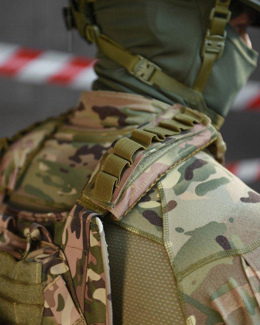 Плитоноска ZVER  Мультикам с быстрым сбросом. MOLLE 11 подсумков  ВТ4749 Одесса - изображение 6