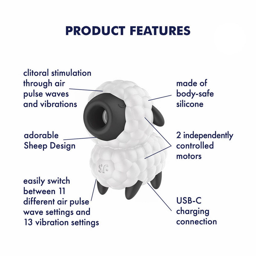 Вакуумний стимулятор клітора Satisfyer Dreamy Sheep Sex Aura Київ - фото 6