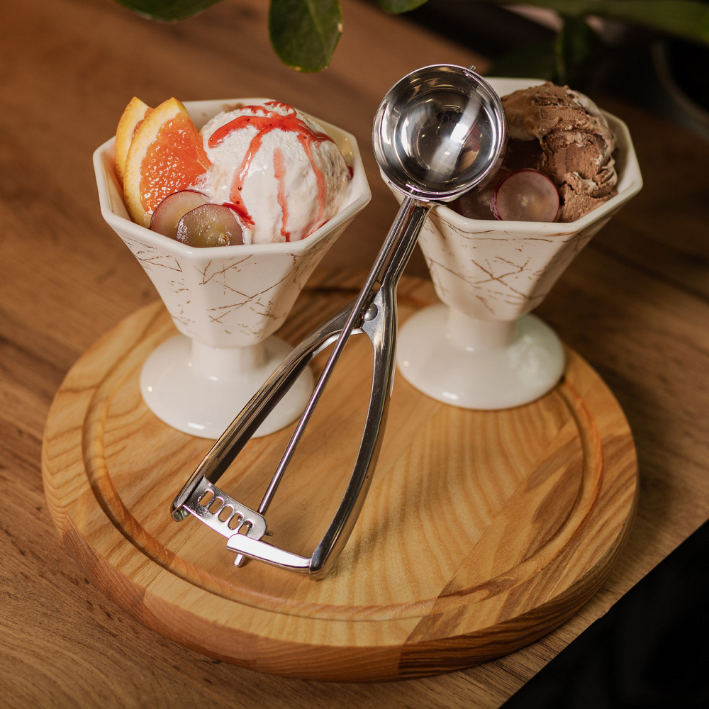 Zhongjing Кругла ложка для морозива 22×6,5 см з нержавіючої сталі HP-19-20-6,5x22,8CM Київ - фото 6