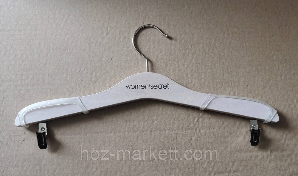 Вішалки плічка жіночі для білизни дерев'яні 32 см із силіконом Women secret Італія Харків - фото 1