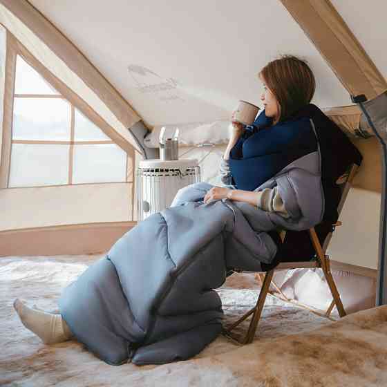 Спальний мішок з капюшоном Naturehike Sunny Day PL02 U250 CNK2550WS028 (8.5 °C) лівий Блакитно-синій Київ