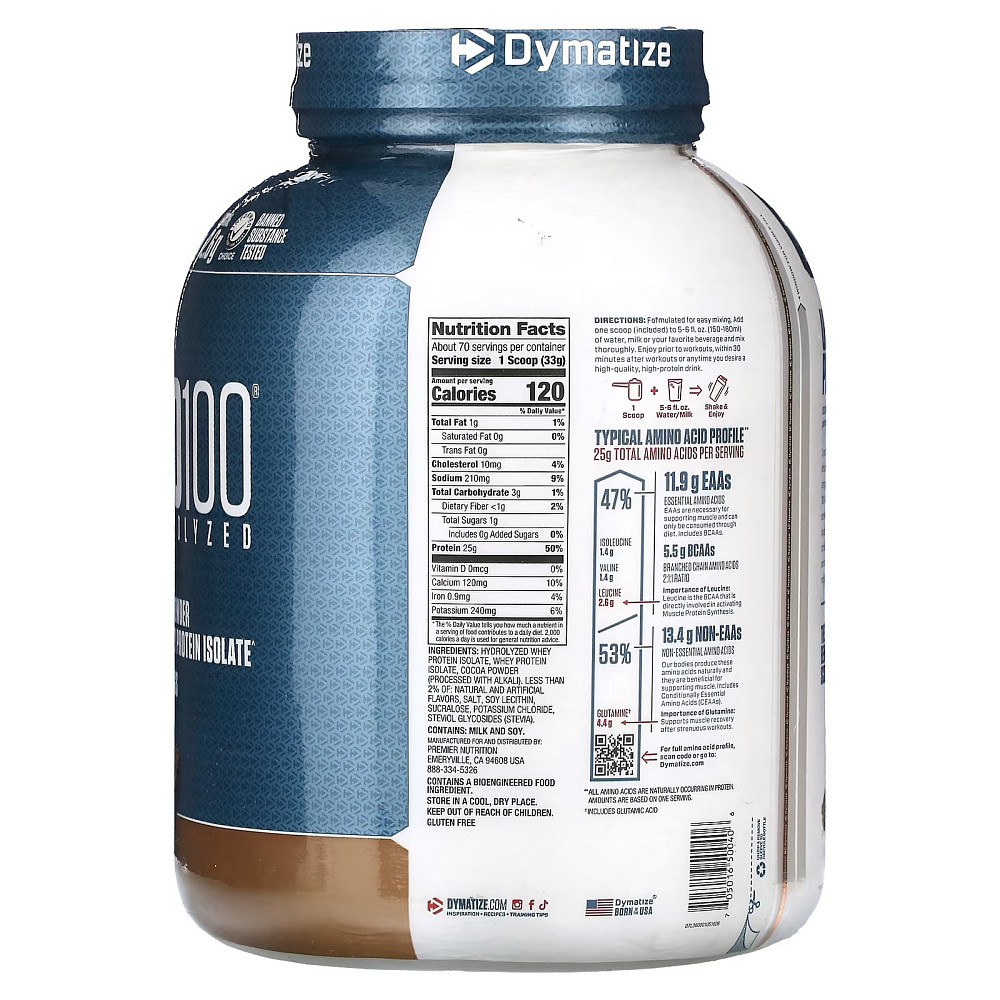 Изолят сывороточного протеина Dymatize nutrition ISO 100 2270 г, Fudge Brownie Луцк - изображение 2
