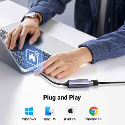 Перехідник USB 3.1 Type-C to Ethernet RJ45 1000 Mb CM199 Ugreen (50737) Вінниця