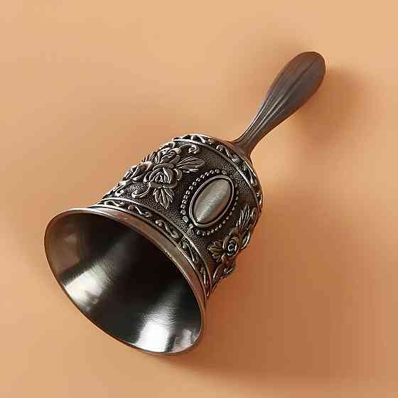 Ручной колокол из цинкового сплава RESTEQ 115х53 мм. Ручной колокольчик из цинка Киев