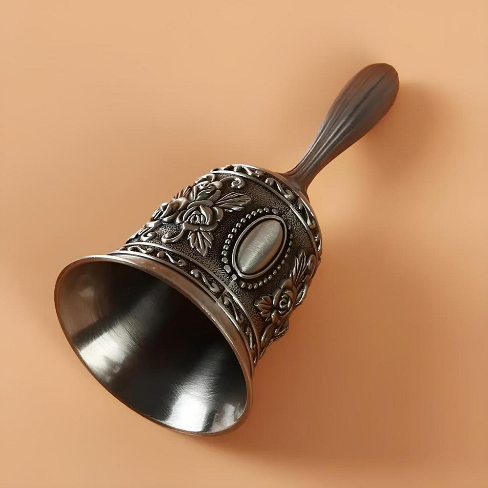 Ручний дзвін із цинкового сплаву RESTEQ 115х53 мм. Ручний дзвіночок із цинку Київ - фото 3