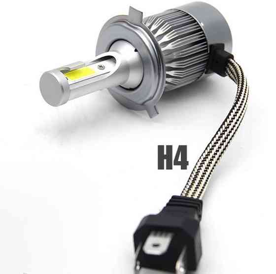 C6 Лампа світлодіодна цоколь H4 (к-кт 2 шт) 12V, 36W, 3800Lm + вентилятор (авиац. алюмін. профілю.) Мукачево