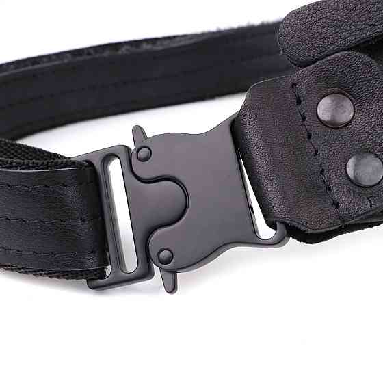 Сумка бананка для мужчин из гладкой натуральной кожи Shvigel 23134 Черный Киев