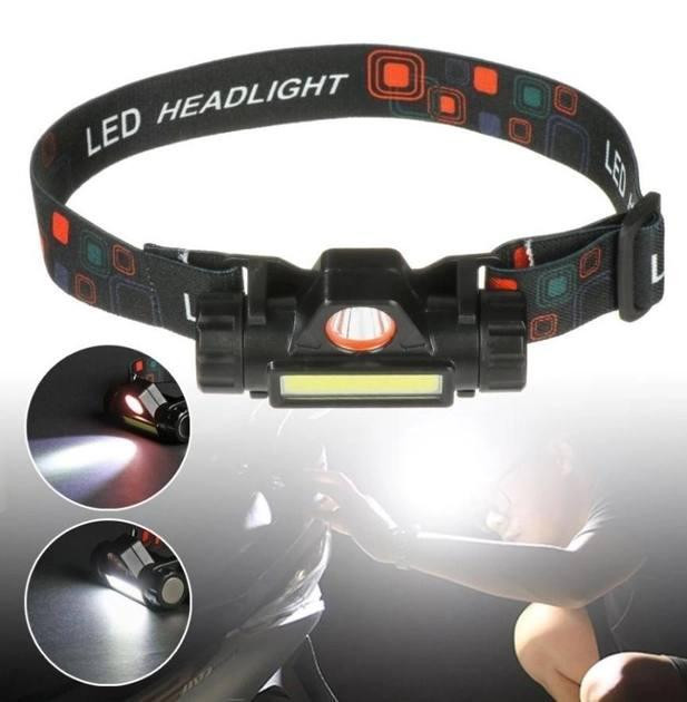 Мощный налобный фонарь со встроенным магнитом BL-872-XPE+СOB Black MicroUSB Бровары - изображение 6