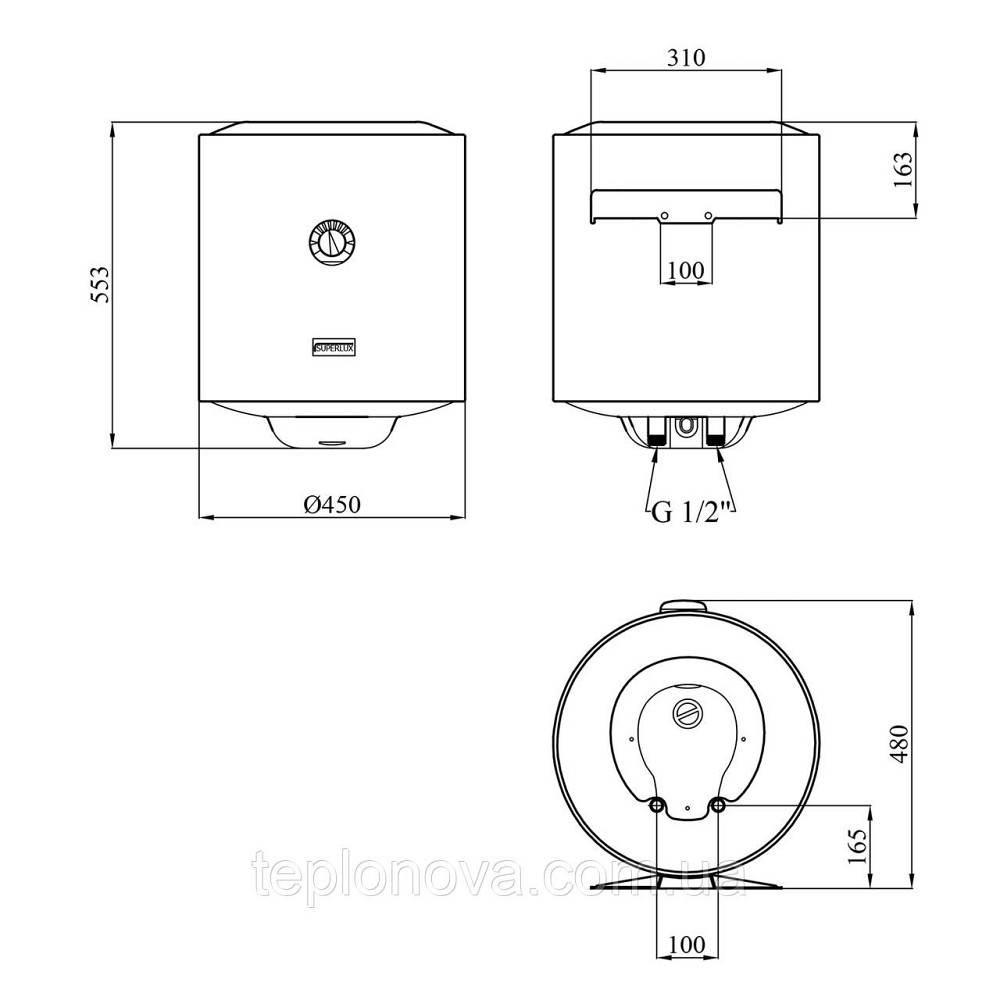 Водонагрівач Ariston Superlux 50V 1,5K EU2 з мокрим ТЕНом 4015004 Чернівці - фото 2