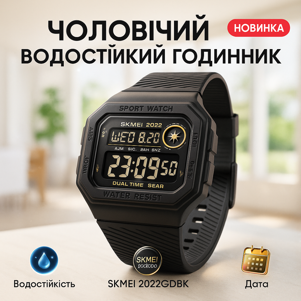 Протиударний годинник, Брендовий чоловічий годинник для кемпінгу та відпочинку ER-15 Львів - фото 19