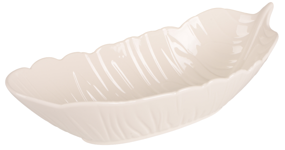 Блюдо LED Deep Leaf White, 35х14х8 см (7133189) Київ - фото 3