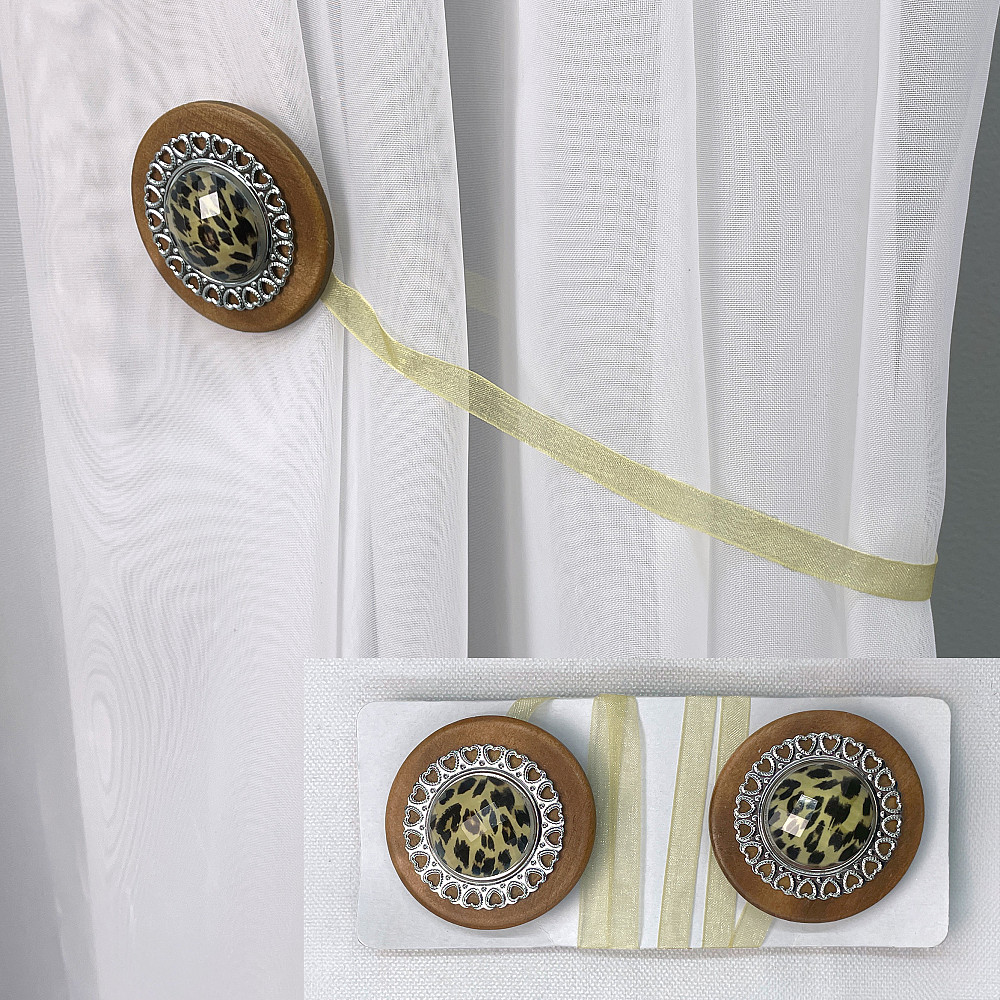 Магніти для штор і гардин Карпати набір 2 шт Коричневий з сріблястим (81-148) Київ - фото 1