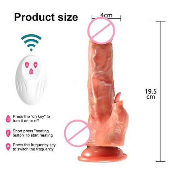 Реалістичний вібратор із поступальними рухами та підігрівом USB Вінниця