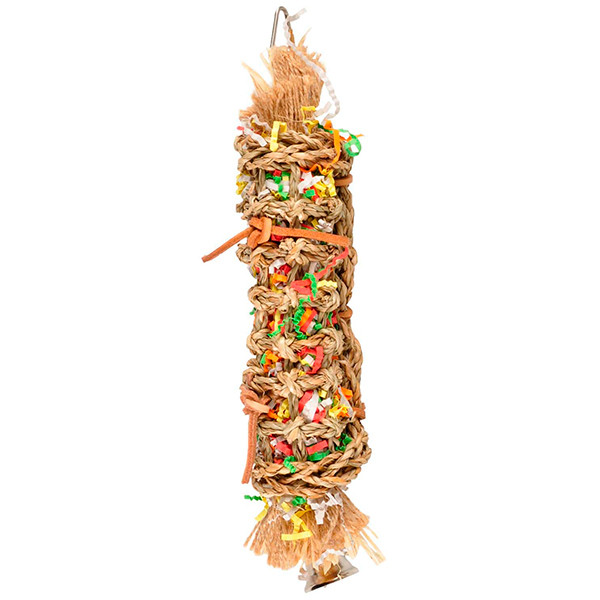 Flamingo Papyr Parakeet Toy Tube ФЛАМІНГО ТУБУС іграшка з дзвіночком для папуг Київ - фото 1