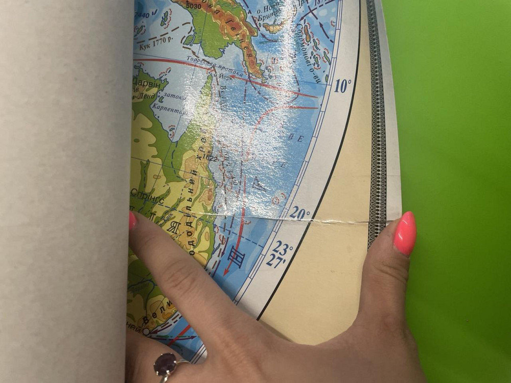 Карта.Фізична карта півкуль М 1:26 000 000 (ламінація) Киев - изображение 2