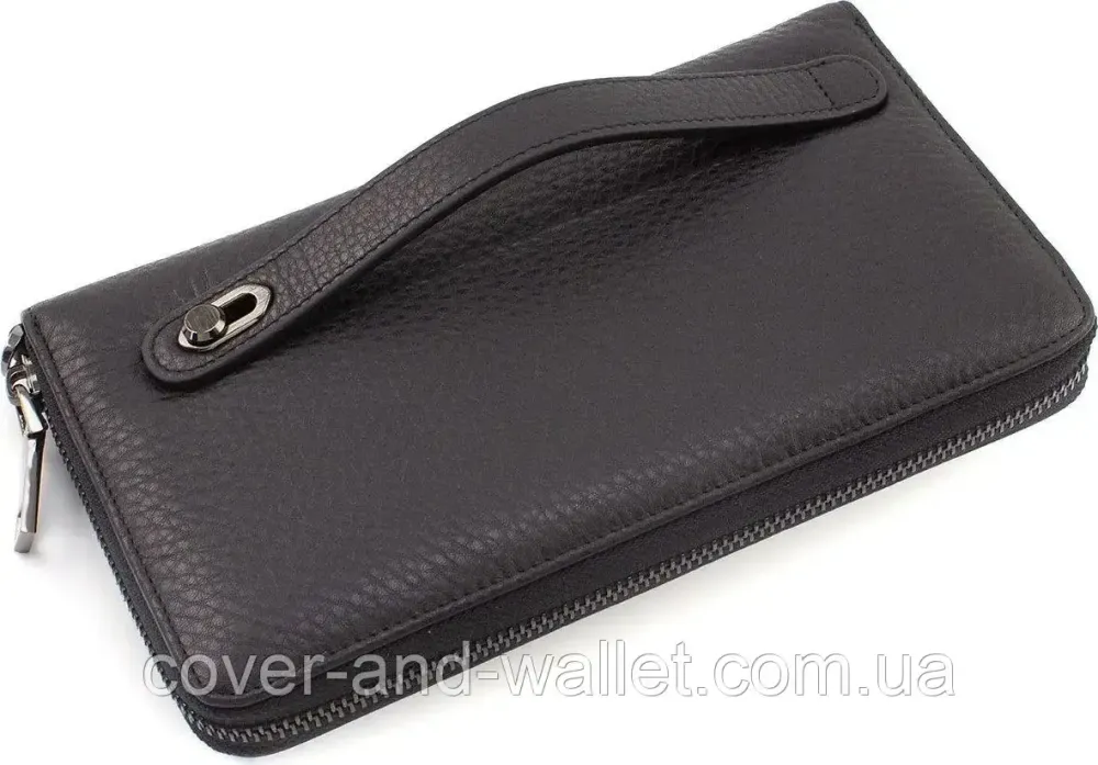 Солідний чоловічий гаманець клатч із натуральної шкіри на блискавці Marco Coverna 5901Q Київ - фото 4