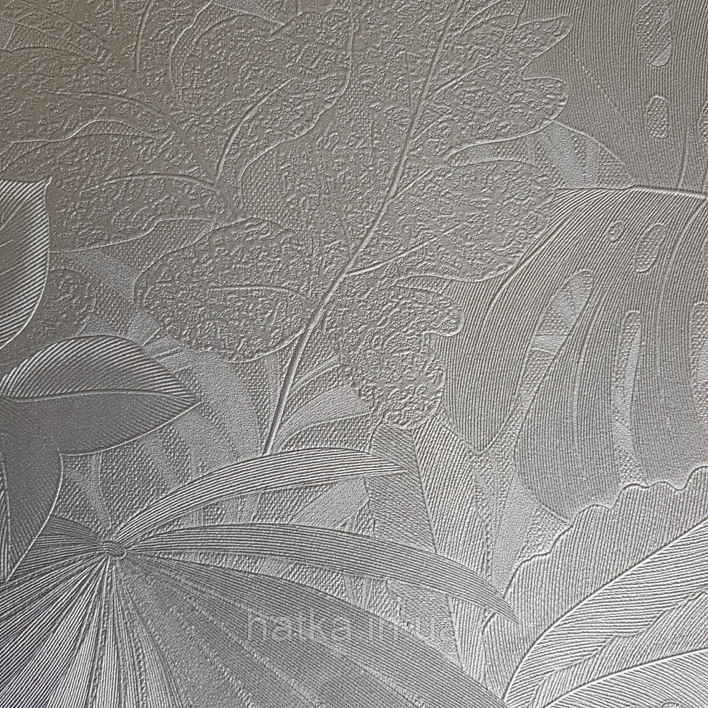 Шпалери метрові вінілові на флізелін Marburg Botanica рослинний принт листя монстери пальми сріблясті Київ - фото 3