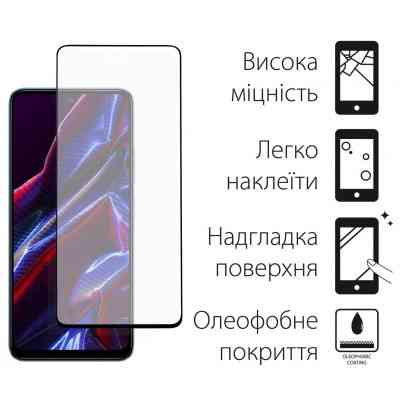 Стекло защитное Dengos Full Glue Poco X5 5G (black) (TGFG-302) Винница