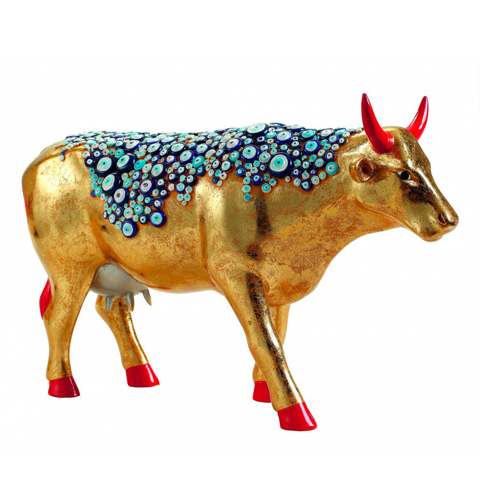Статуетка колекційна корова The Evil Eye Cow-aka Nazar Boncugu (Size L) полірезин Вінниця - фото 4