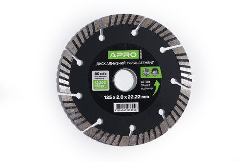 Диск по бетону 180х2,2мм (22-24%) Турбо-Сегмент APRO Ровно - изображение 1