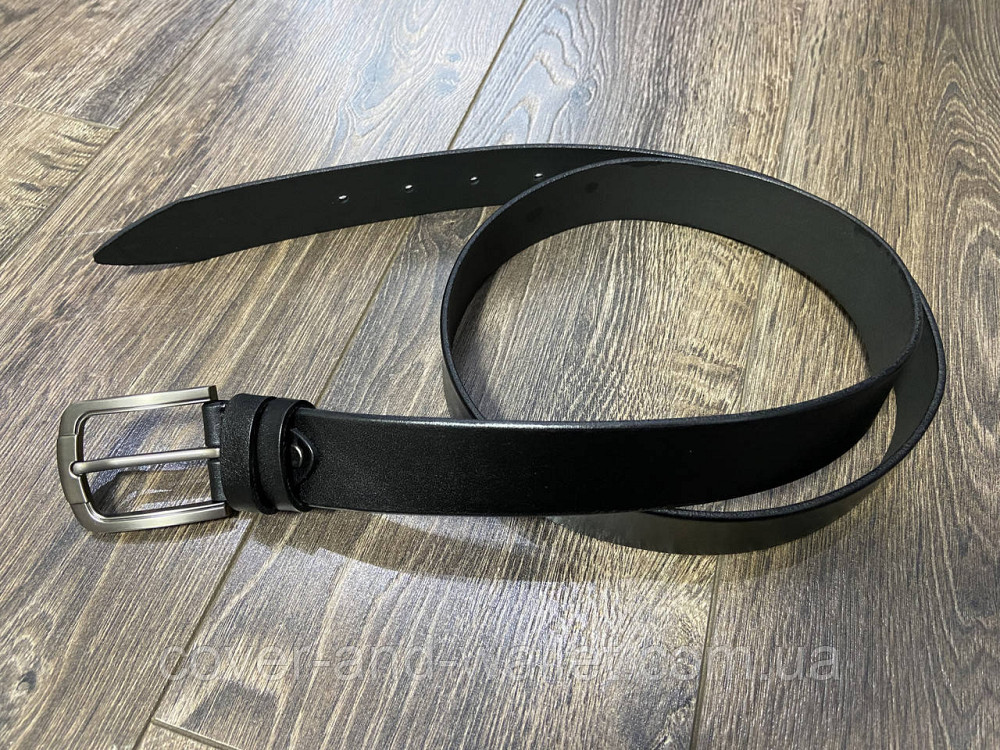 Класичний брючний чоловічий ремінь ST Leather 35 мм (чорний) Київ - фото 6