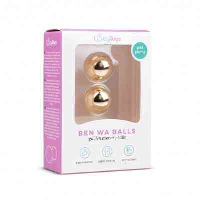 Вагинальные шарики Gold ben wa balls, 22 мм Sex Aura Киев