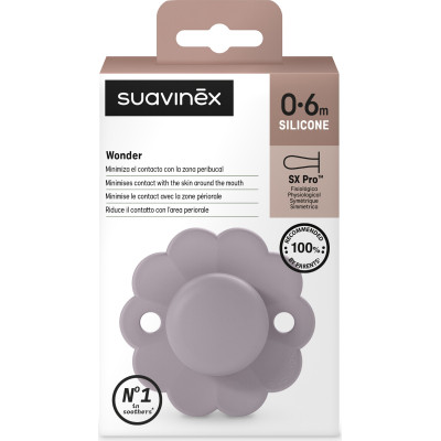 Пустышка Suavinex Wonder физиологическая, 0-6 мес. светло-фиолето (308378) Винница - изображение 3