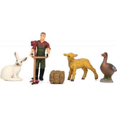 Фигурка Kids Team набор Ферма фермер, утка, ягнёнок, кролик (Q9899-T7_6) Винница